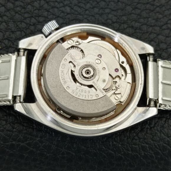 Vintage 1970 Citizen Automatic Womans Silver Watch W/daydate & Gold accents main image 2